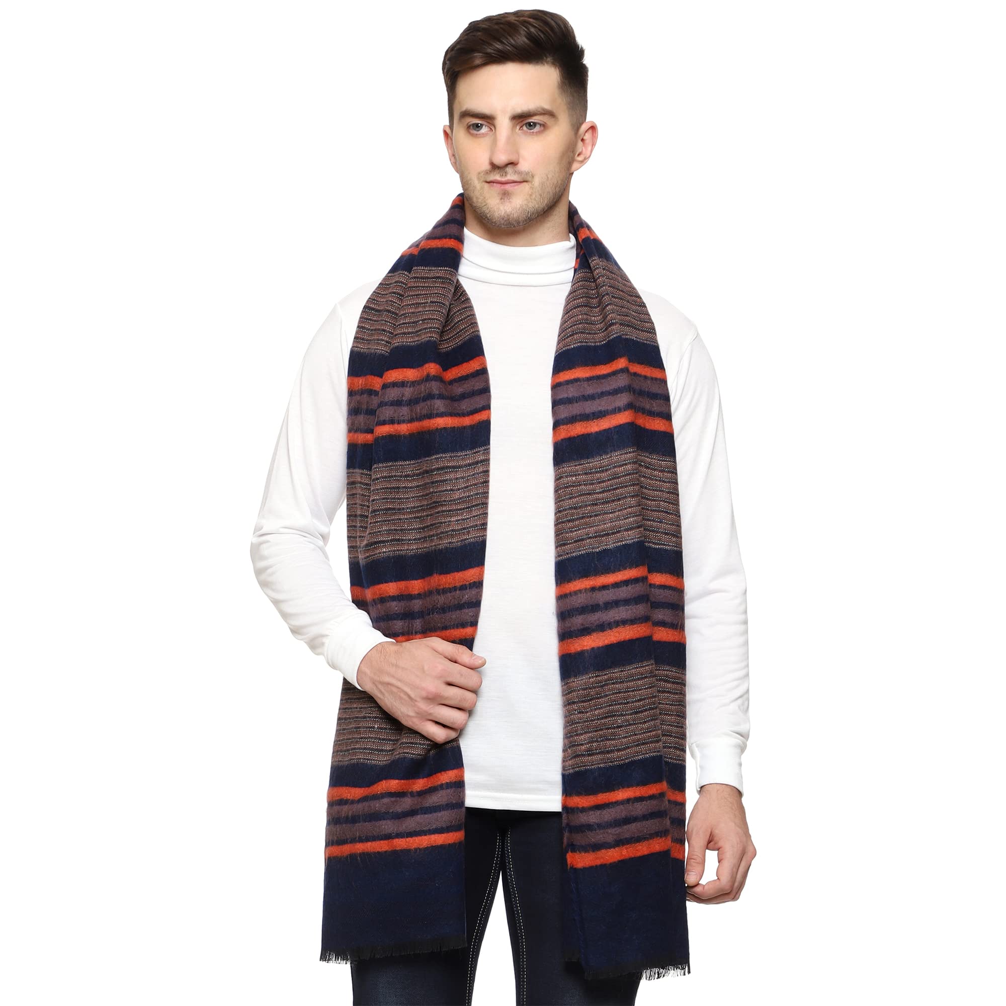 Men's Cashmere Soft Feel Warm Wool Muffler/Scarf/Stole (Size: 27x80 in) -GM10-image-21