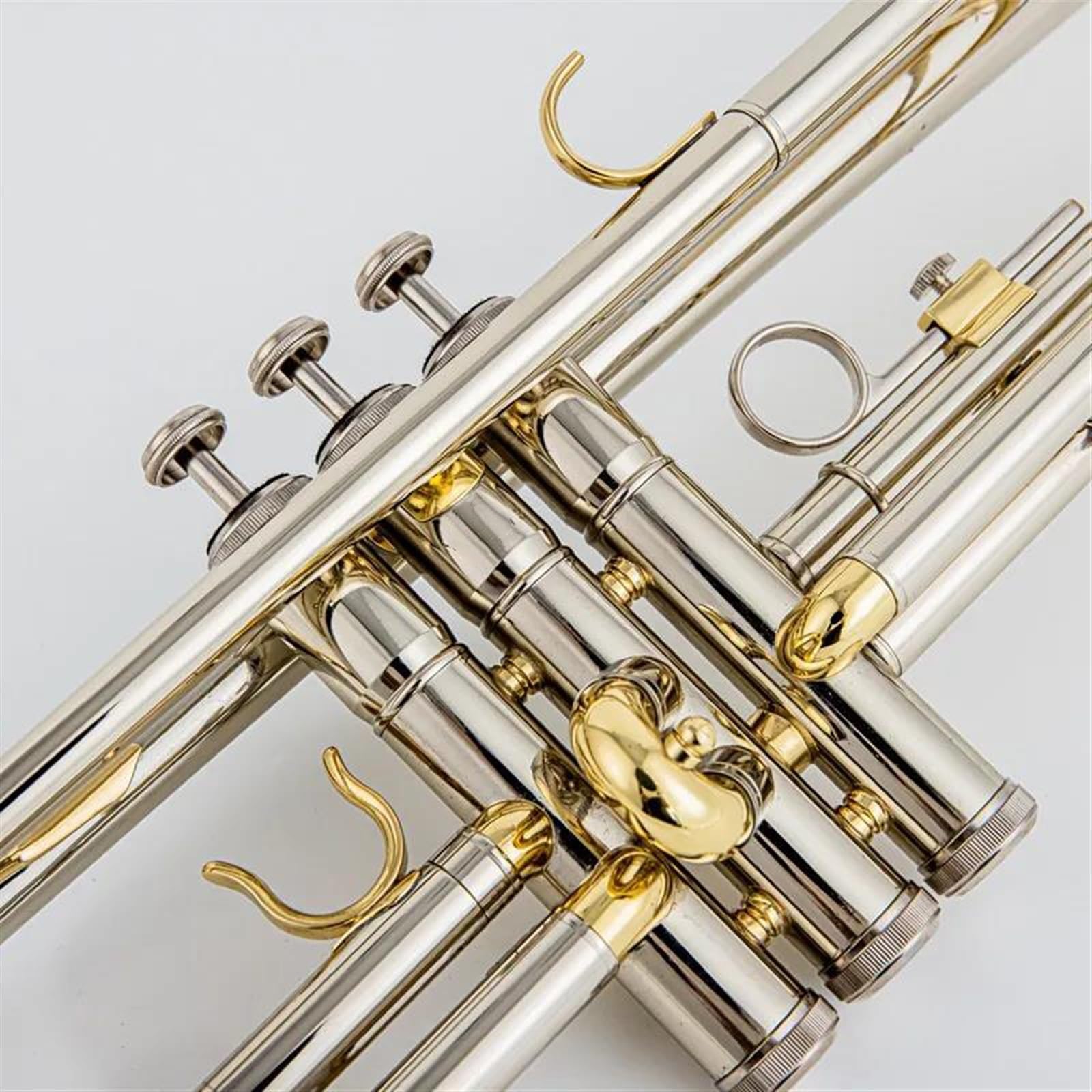 Trąbka Dorosła Trąbka Bb B Flat Mosiądz Srebrny Pozłacany Profesjonalny Instrument Muzyczny Trąbka Ze Skórzanym Etui