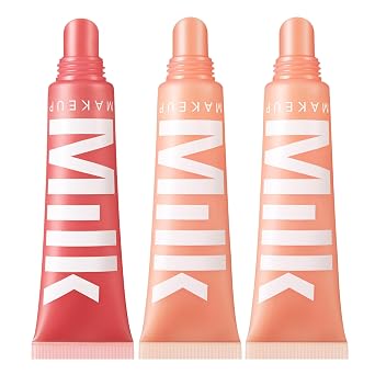 Milk Makeup Balmade Electrolyte Lip Balm Hydrating, Sheer Gloss Nourishes + Replenishes Moisture Clean, Vegan Formula with High-Shine Finish 3-Pack Werk Out, Ion, Refresher, 0.4 oz