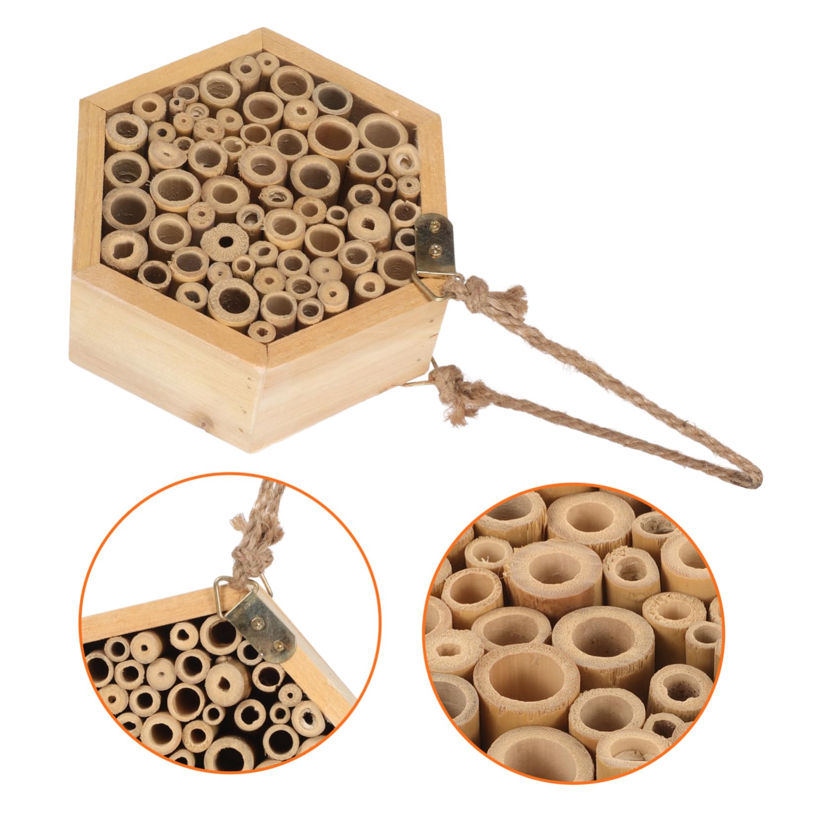 Casa De Madera para Insectos Hotel para Abejas y Decoración Exterior De Jardín Atrae Polinizadores y Contribuye La Biodiversidad