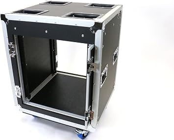 OSP Cases | ATA Road Case | Tour-Ready Shock Mount | 12-Space Shock Rack with Pocket Doors | TR12U-20-SR-PD