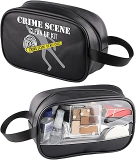XYANFA Crime Scene Clear Makeup Bag Csi Gift Forensic Science Crime Scene Investigation Kit Travel Toiletry Bag Organizer Pouch Cosmetic Bag (CRIME SCENE tm)