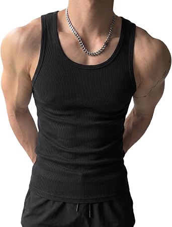Mens Tank Tops Stringer Vest Sleeveless Gym Workout Bodybuilding Fitness Muscle Summer T Shirts