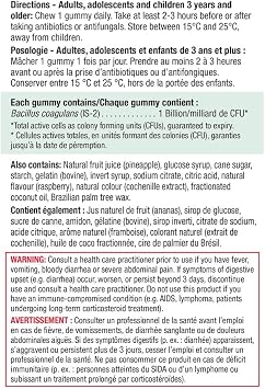 Jamieson Probiotic Gummies 45 Gummies