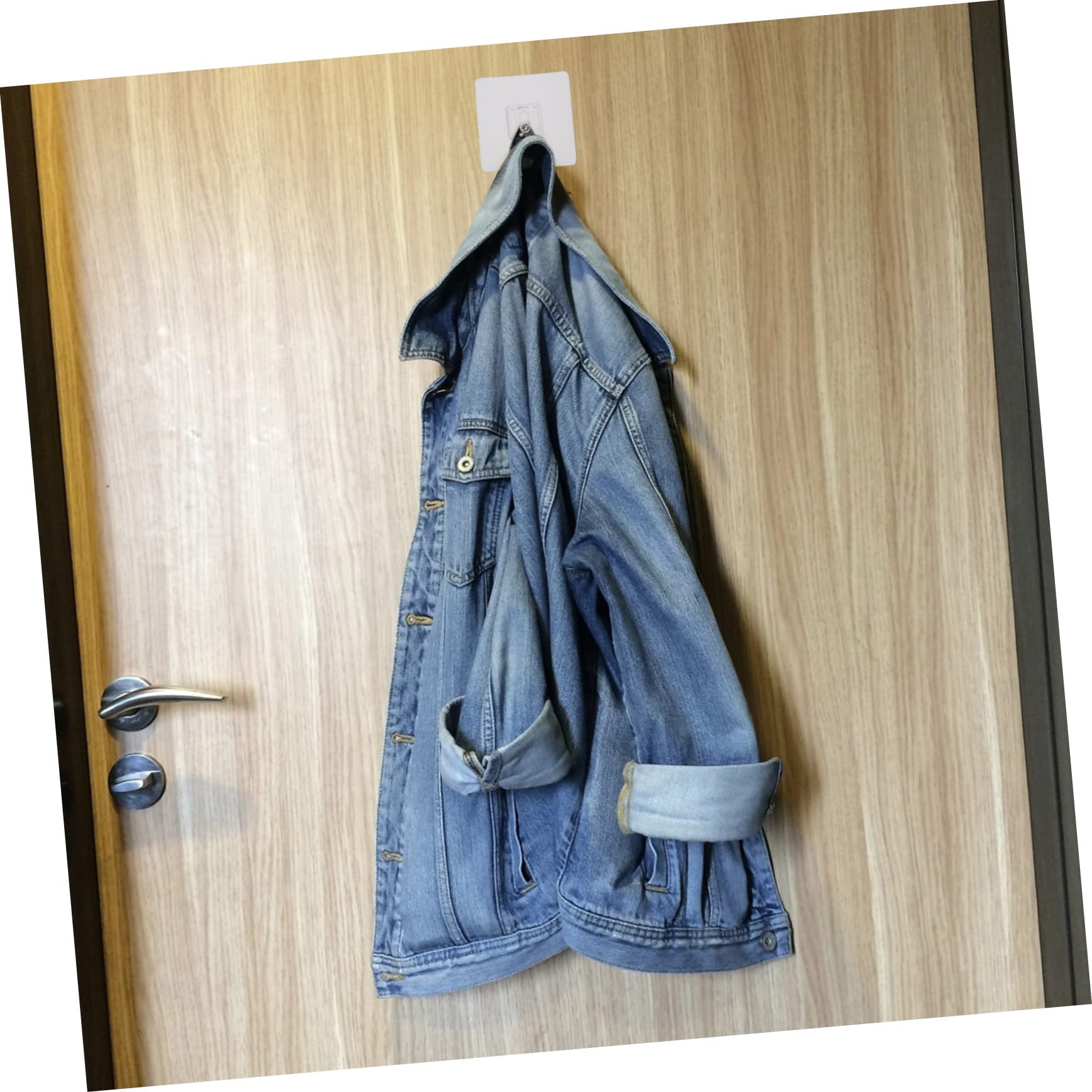 VASDEV 30 piezas de pegatinas sin rastro, ganchos para toallas, ganchos para percheros, pegatinas de metal, tornillos transparentes, clavos de pared, ganchos para toallas de pared, clavos