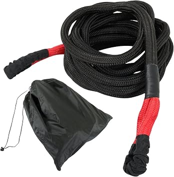 7/8in x 30ft Kinetic Recovery Tow Rope Kit 28,660 LBS Heavy Duty Offroad Snatch Strap Replacement for Truck Car ATV UTV SUV