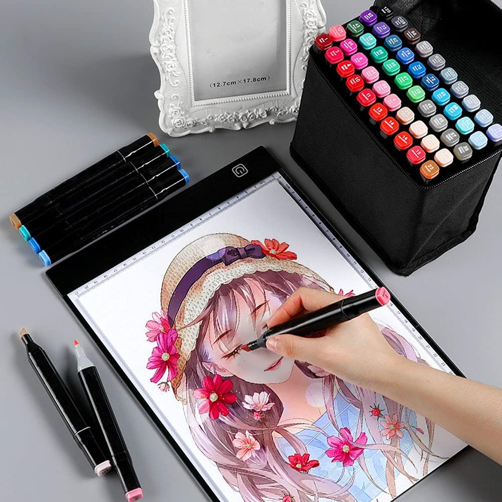 Diamond Painting A4 LED Light Pad Kit, LED Artcraft Tracing Light Table, DIY Dimmable Light Brightness Board for Full Drill & Partial Drill 5D Diamond Painting