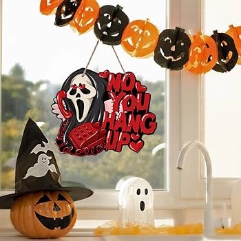No.5205 Death 壁掛け ホラー デコレーション スカル グリーン Bolisom Halloween Horror Grim Reaper Front Door Sign, Humor Ghost