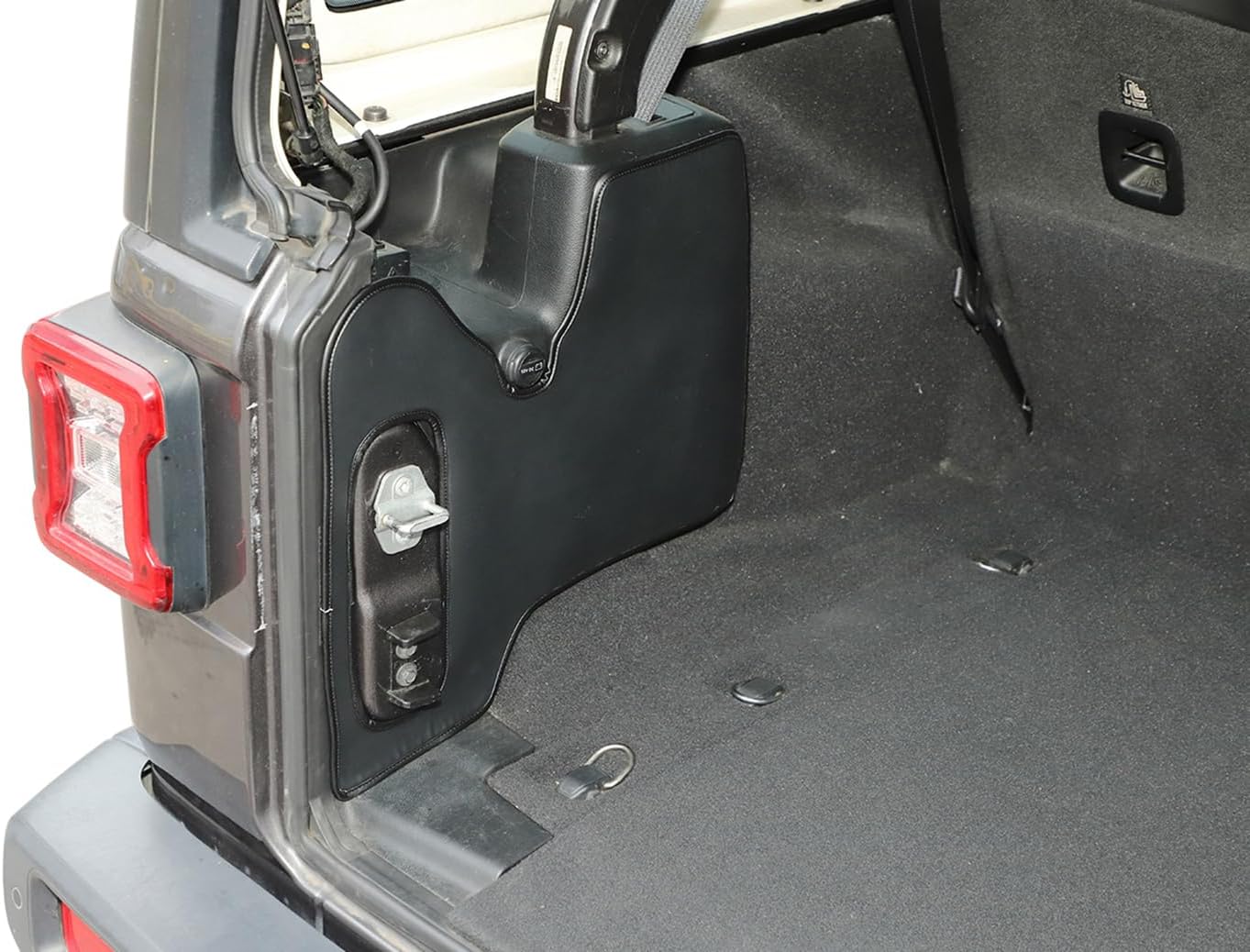 Cargo Side Wall Protector PU Leather Rear Trunk Protective Pads Decoration Cover Compatible with 2018-2024 4-Door Jeep Wrangler JL JLU Interior Accessories (Fits hornless Models)