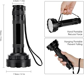 Amazon.co.jp: UV懐中電灯ブラックライト、 100個のLED IPX-4防水