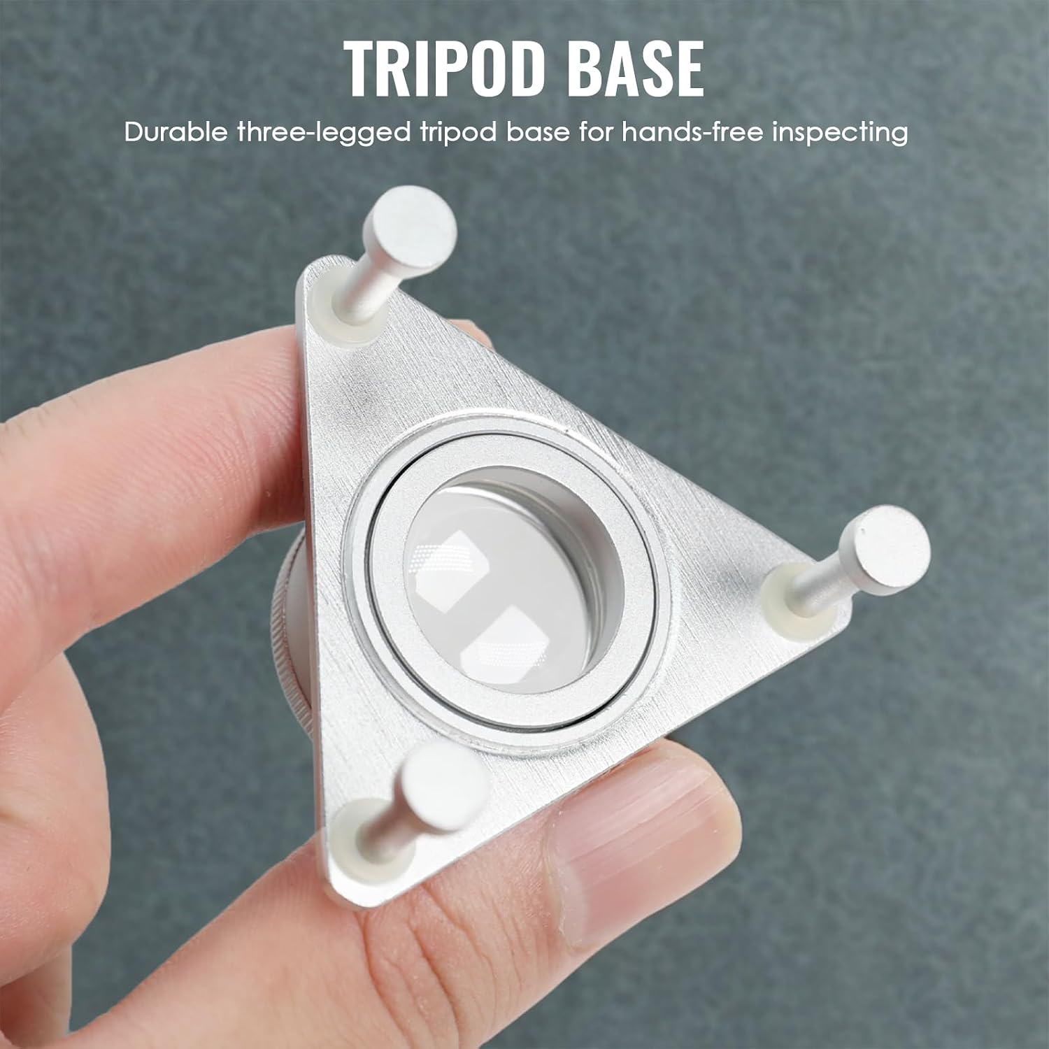 Jewelry Loupe 10X Magnifier with Tripod Stand, 21mm Triplet Optical Glass Lens, Portable Jewelers Loupe Magnification, Jewelry Magnifying Glass for Jewelry, Currency, Gemstone, Coins, Stamps