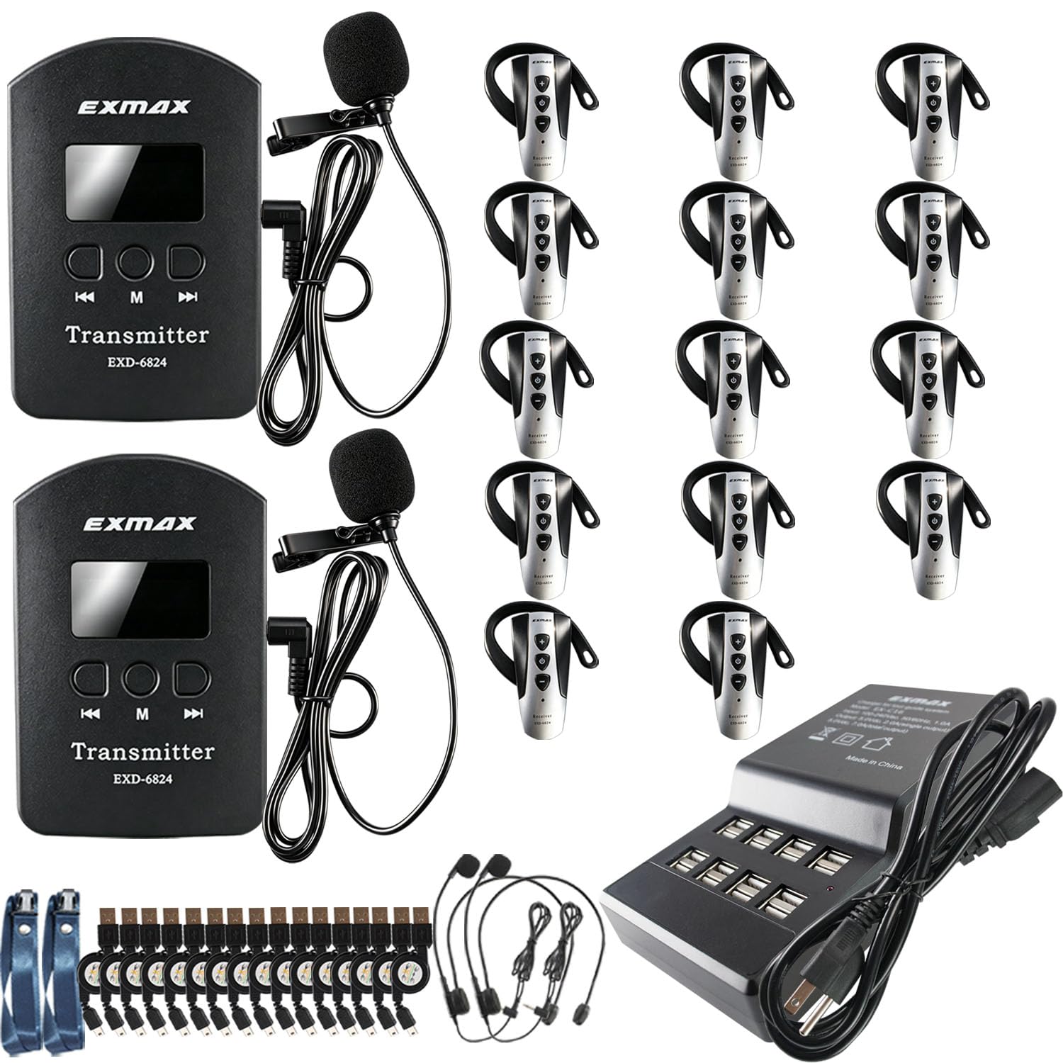 Amazon.com: EXMAX 2.4G Wireless Audio Tour Guide System Overear