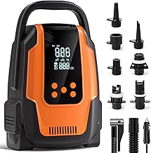 Electric Paddle Board Pump, 50PSI High Pressure Portable SUP Air Pump with Auto-Off and Deflation Function, 12V DC Car Connector for Stand Up Paddle Boards, Car Tires, Boats, Kayaks