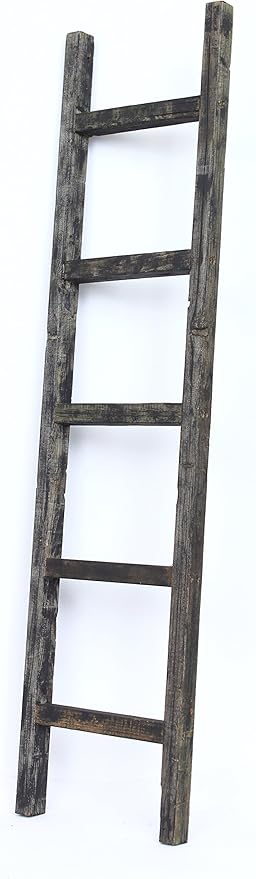 BarnwoodUSA Rustic Farmhouse Decorative Ladder