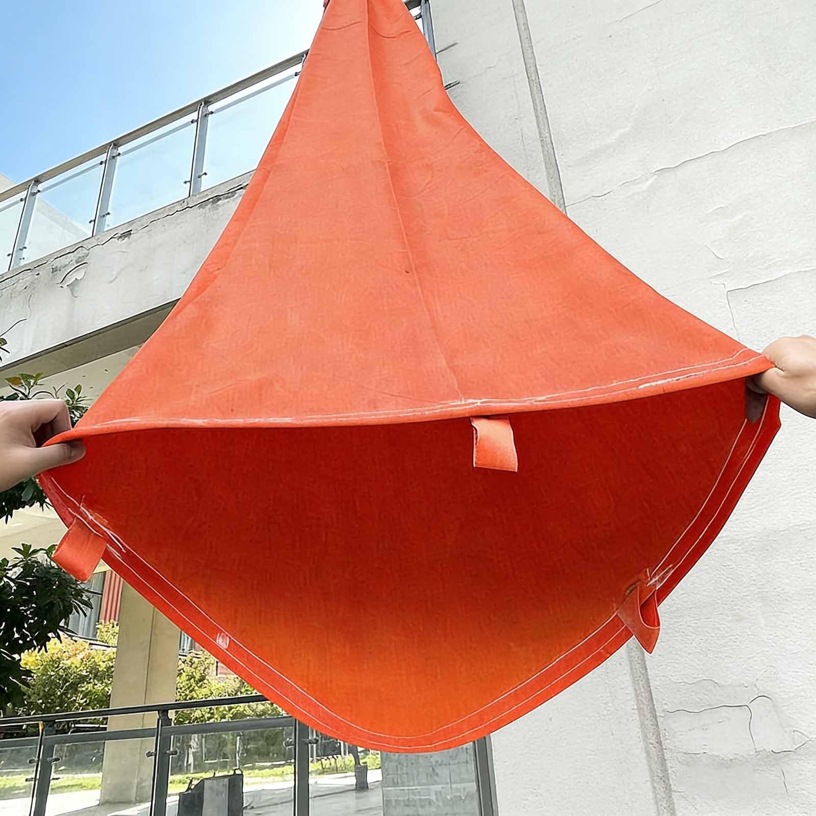 Zsyp do dużych obciążeń, bardzo gruby, wzmocniony system usuwania gruzu do pokryć dachowych, rozbiórki i gospodarki odpadami budowlanymi (pomarańczowy, 2 x 22 m)