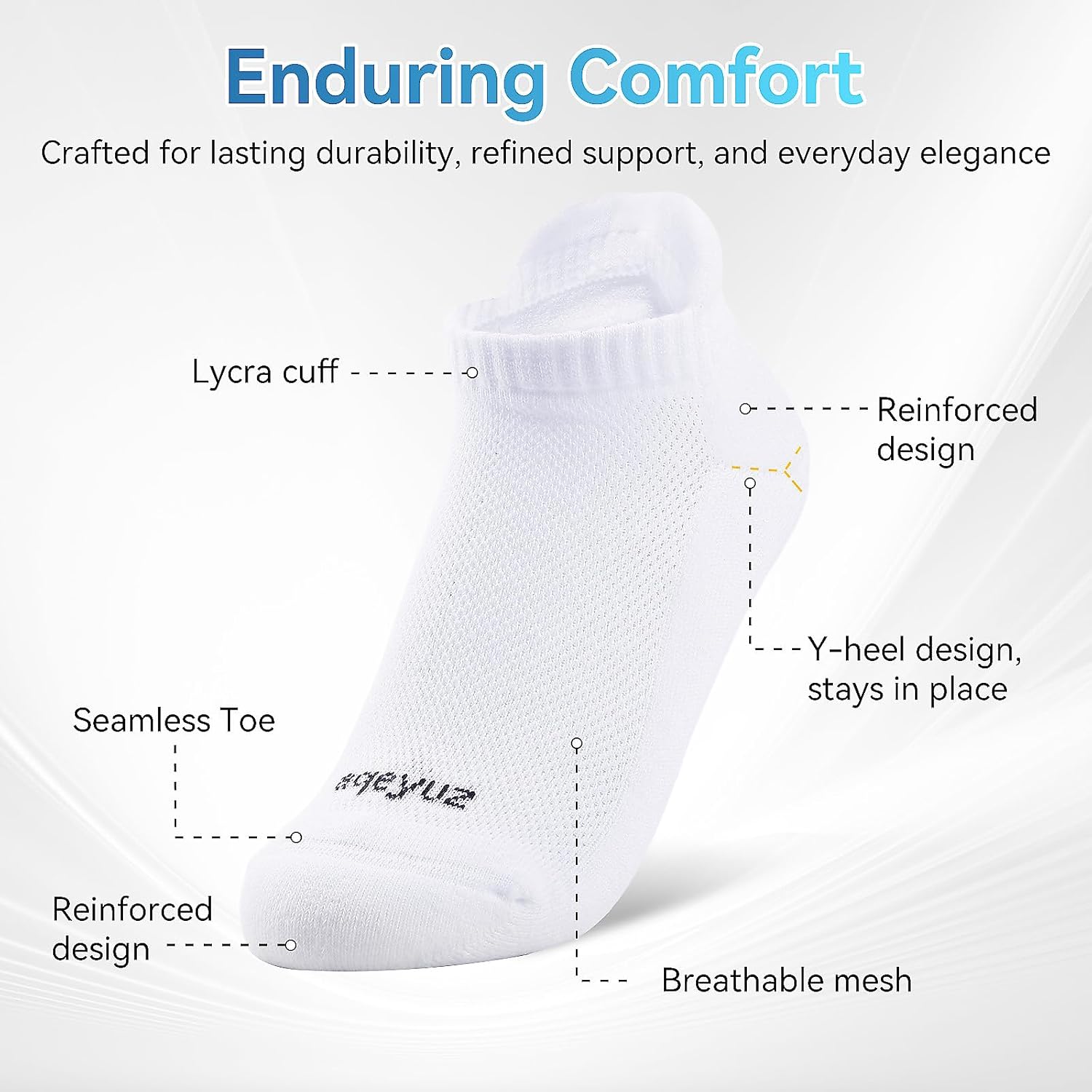 94% Cotton Cushioned Ankle Running Socks 5 Pairs Low Cut Athletic Socks with Tab for Women and Men - Image 5