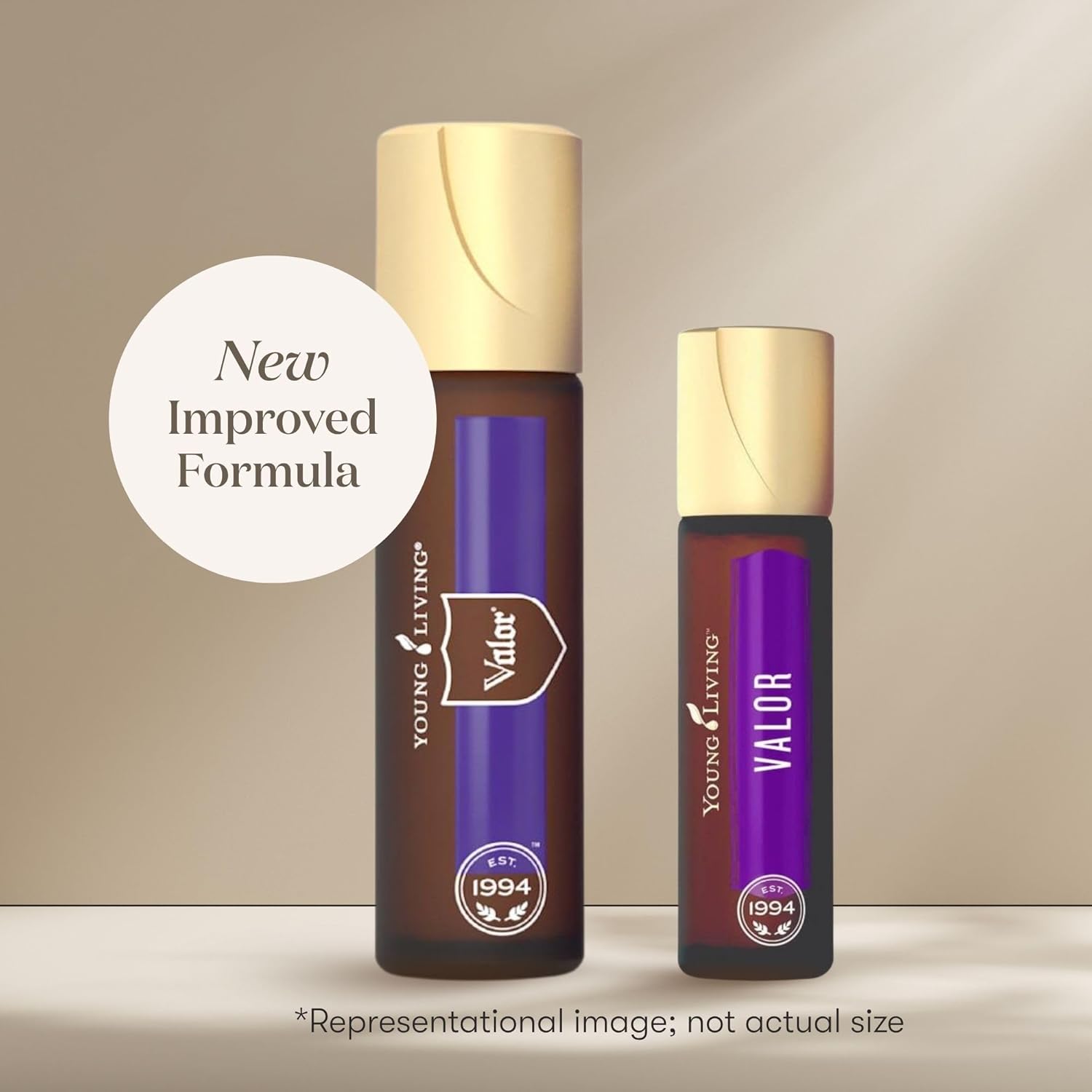 Young Living Valor Roll-On 10 ml - Essential Oil with Aroma Theraphy. It Contains Frankincense, Black Spruce, Blue Tansy, Camphor Wood, and Geranium, Yoga and Meditation