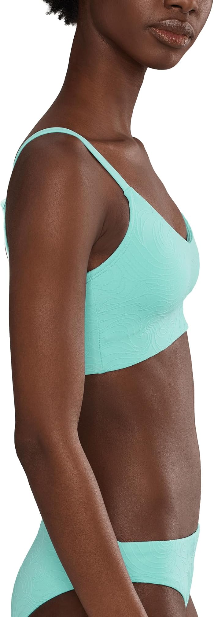 Женский топ мидкини Nike Line Wave Jacquard V-Neck — фото 2