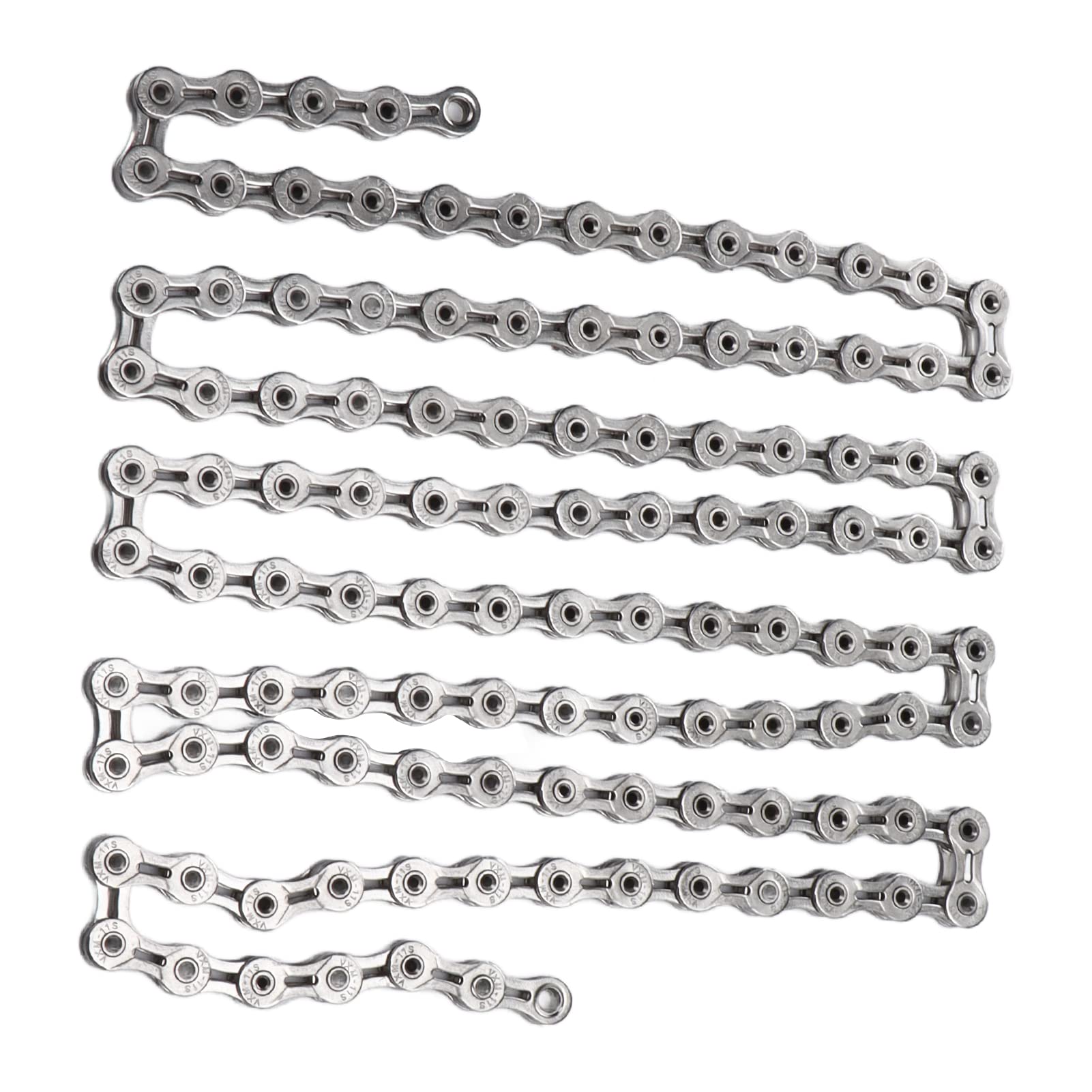 Catena per bici a 11 velocità Elettroplaccata cava piena ad alta resistenza 1/2x11/128 pollici Catena per bicicletta a 116 maglie per mountain bike da strada Acciaio ad alto