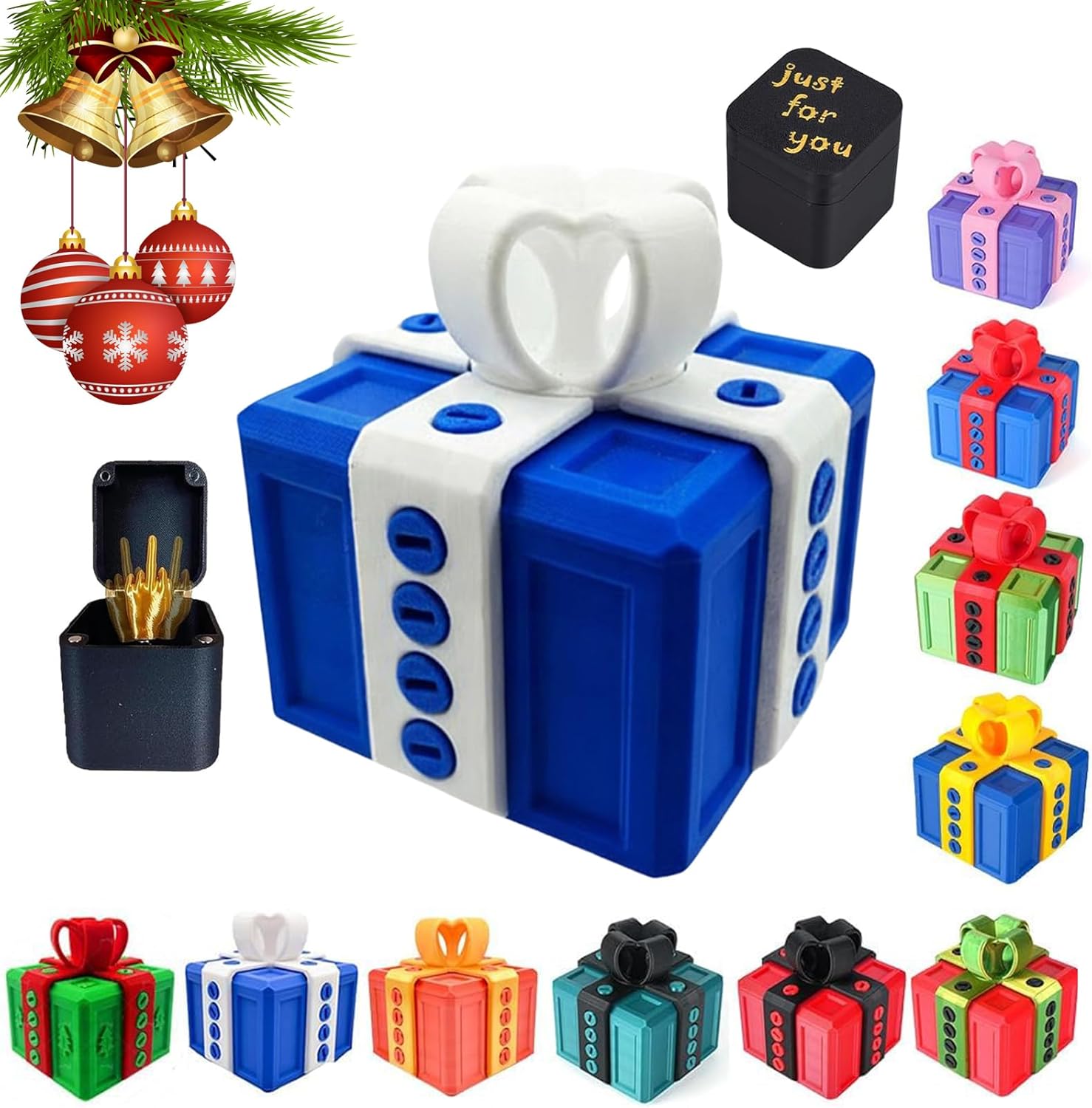 Adomis The Annoying Present with Surprise Finger,3D Printed Annoying Gift Box with Screws,The Prank Box for All Occasions,Prank Screw Gift Boxes,Perfect Gag Gifts for Birthday,Christmas