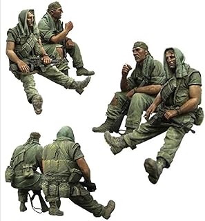 Goodmoel 1/35 Vietnam War US Tank Crew Resin Soldier Model Kit (2 Persons)/Unassembled and Unpainted Miniature Kit/XH-5918