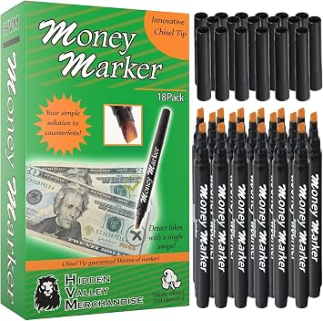 Counterfeit Money Detector Pen 18 Counterfeit Pens - Detect Fake Bills