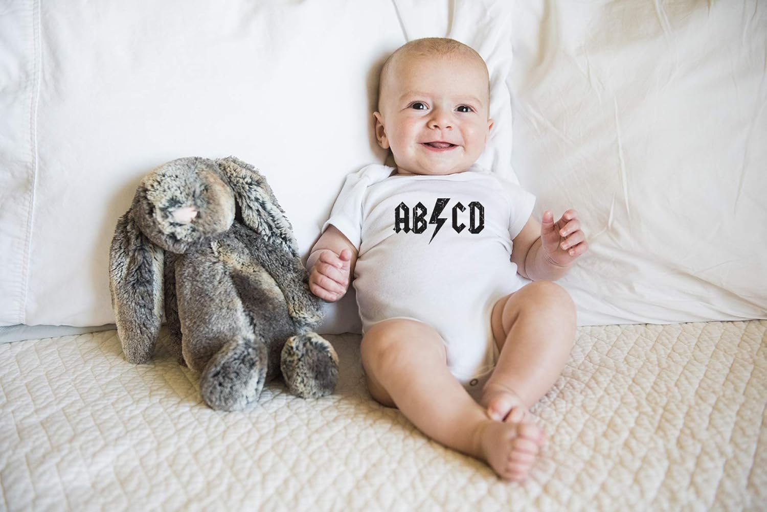 ABCD Alphabet Rock And Roll - Funny Baby Essentials Bodysuit - Baby Boy Clothes Newborn Outfits - Image 2