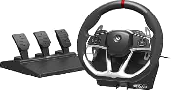 xbox one lenkrad mit pedalen gebraucht HORI Force Feedback Racing Wheel DLX Farbe:Schwarz Weiß Rot Fluo Direct Action Light Gloves Kikkerland