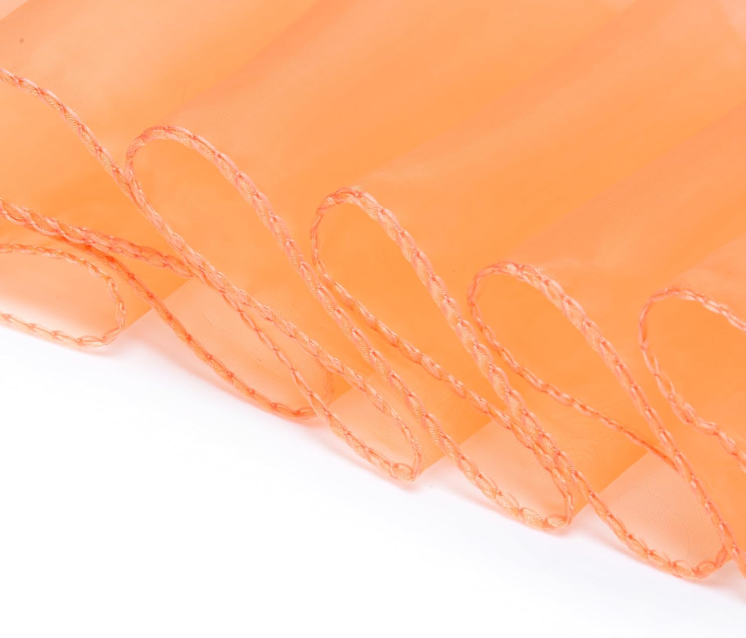 MDS® Pack of 20 Organza Table Runner 12 x 108 Inch – Sheer Lightweight Decorative Table Runner for Wedding, Party, Reception, Banquet, Bridal Shower & Holiday Dinner Table Décor - Peach