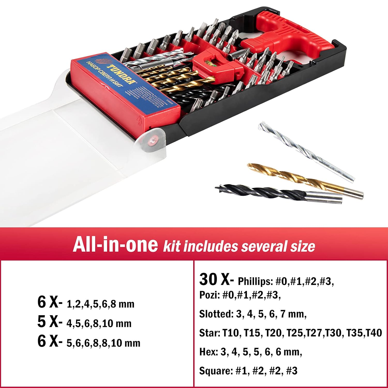 Big Sale ETERNA 246piece Drill Bit Set Titanium HSS Screwdriver Bit Kit, with Carry Case for Metal, Masonry, Wood, Plastics Cement Drilling New Product ETERNA 246piece Drill Bit Set Titanium HSS Screwdriver Bit Kit, with Carry Case for Metal, Masonry, Wood, Plastics Cement Drilling