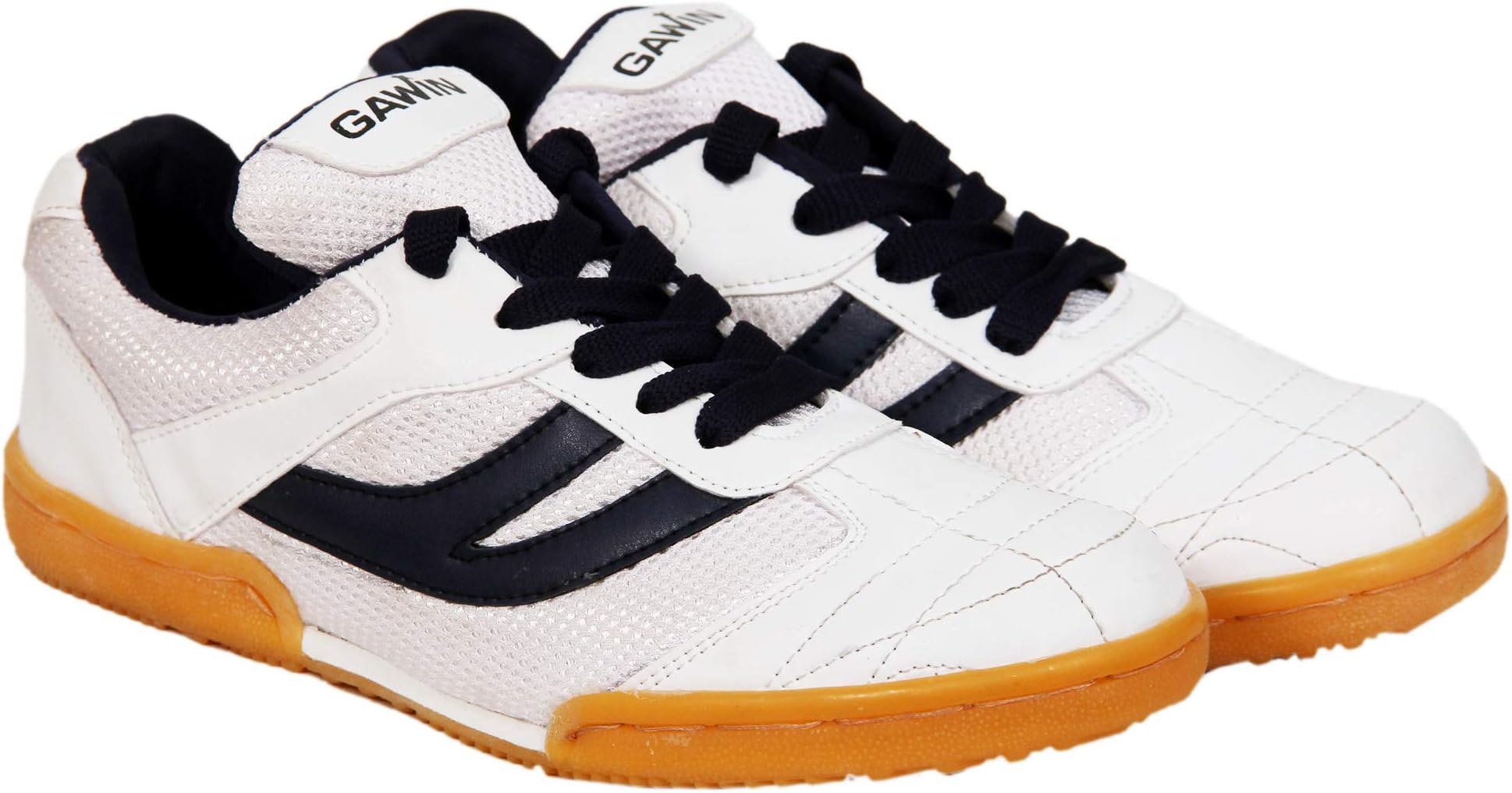 Gawin Smash Cup-Sole Non-Marking Badminton Shoe (7, White)