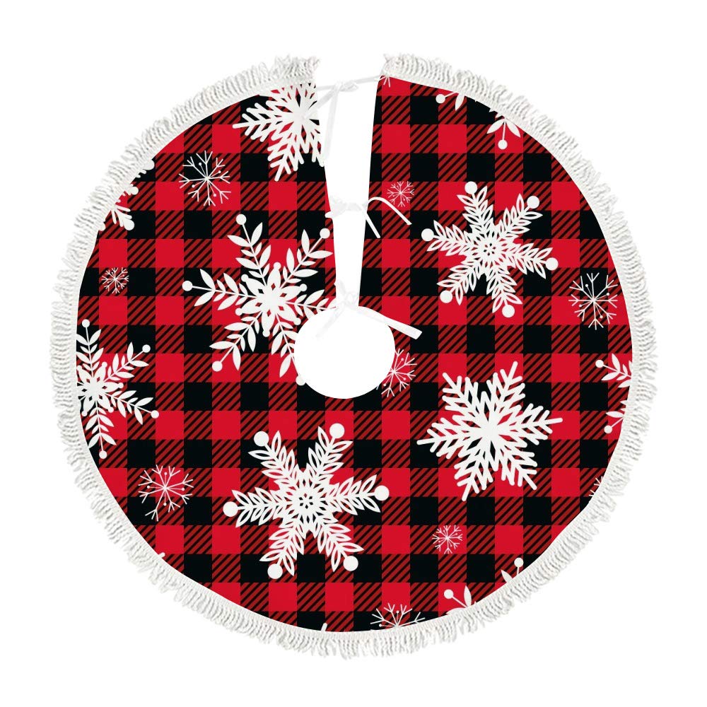 Jupe de sapin de Noël en plaid et peluche pour sublimer vos soirées de fête
