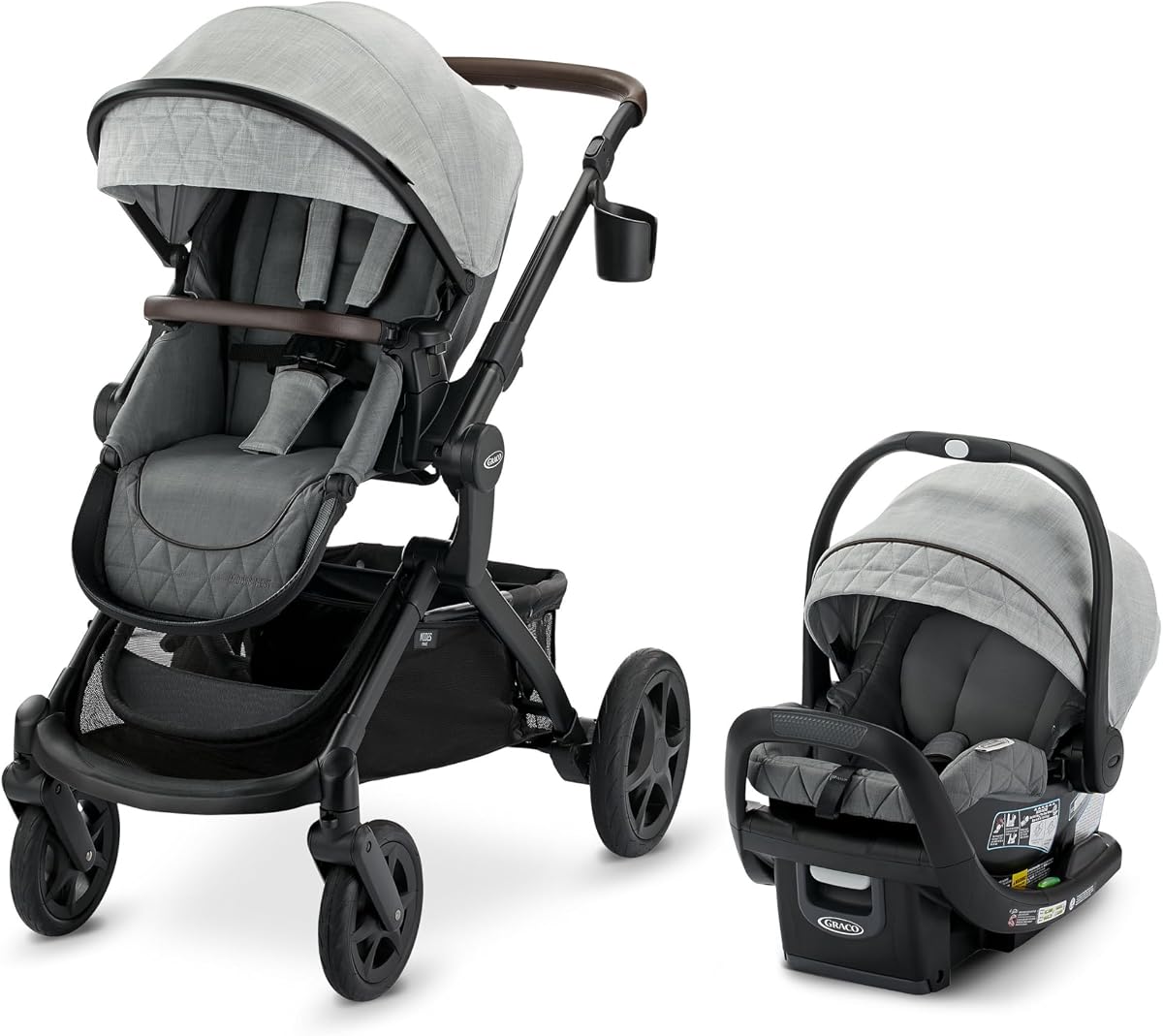 Graco Premier Modes Nest Travel System, combo de cochecito modular 3 en 1, cochecito, cochecito para niños pequeños, incluye asiento infantil para automóvil Premier SnugRide SnugFit 35 LX, Midtown