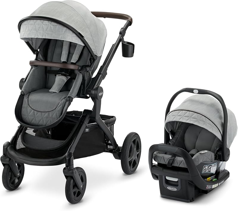 Graco Premier Modes Nest Travel System, combo de cochecito modular 3 en 1, cochecito, cochecito para niños pequeños, incluye asiento infantil para automóvil Premier SnugRide SnugFit 35 LX, Midtown