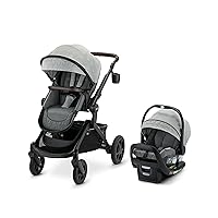 Vista 9 de Graco Modes Closer Sistema de viaje con asiento para auto SnugRide 35 Lite LX & Slide2Me de altura ajustable, reversible, ligero, plegado de un Rafa