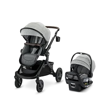 Graco Premier Modes Nest Travel System, 3-in1 Modular Carseat Stroller Combo, Pramette, Toddler Stroller, Includes Premier SnugRide SnugFit 35 LX Infant Car Seat, Midtown