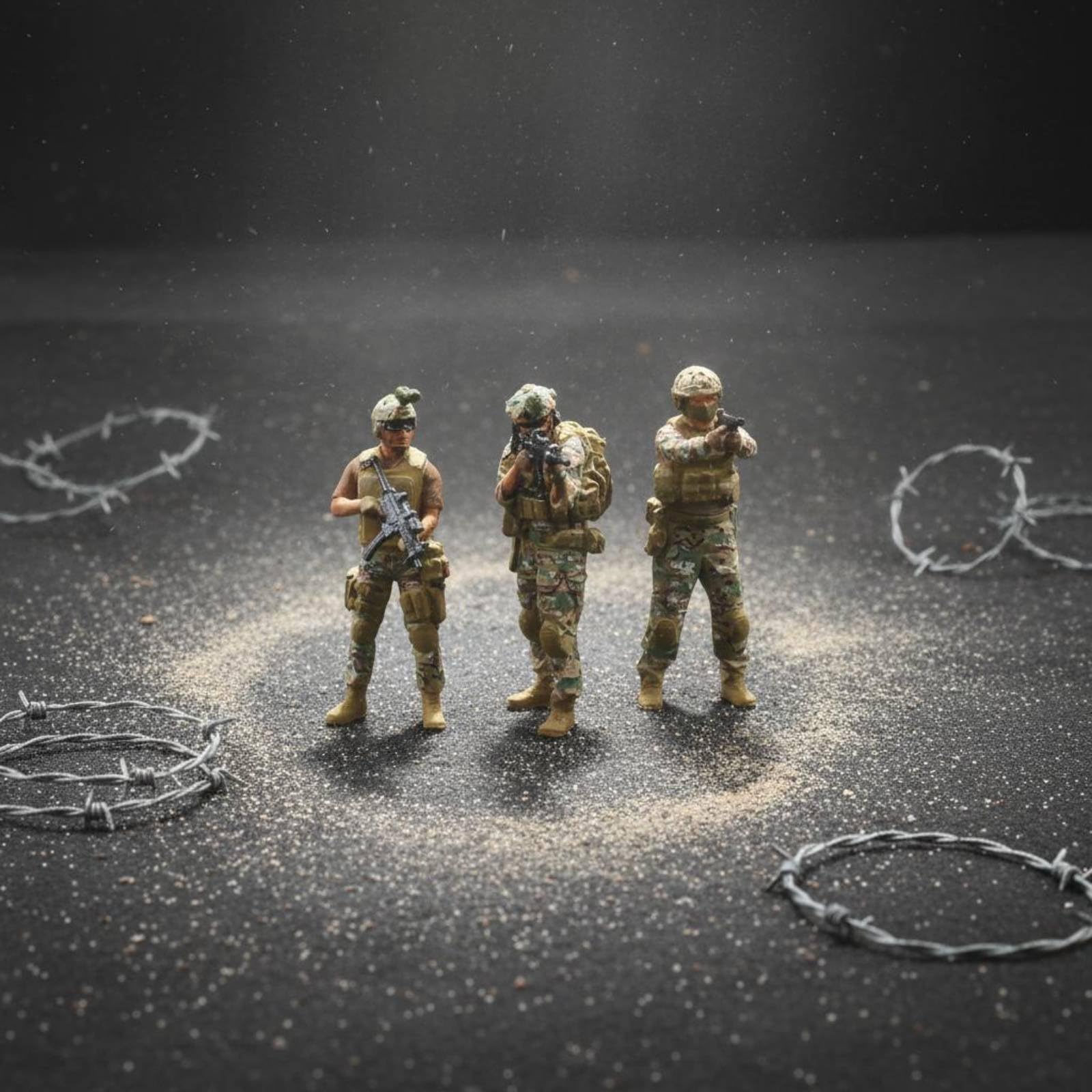 Figuras Militares de Resina Muy Detallado Militares Tácticos Miniatura Poses Realistas Militar Miniatura para Maqueta