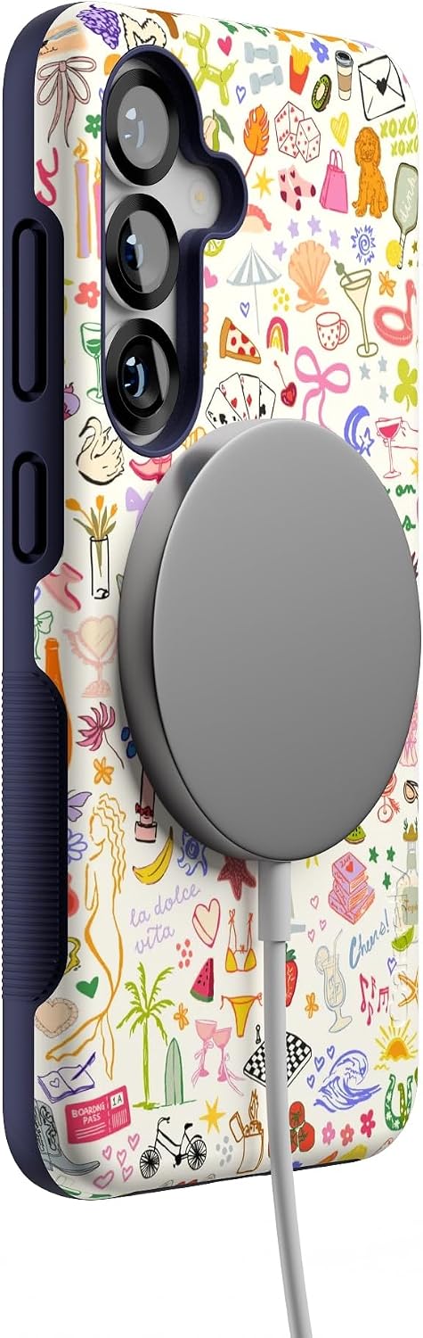 Casely Galaxy S25 Case | All The Fun Things | Fun on Weekdays | Bold Protective Design | Compatible with MagSafe