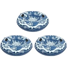 Snow Sleds for Kids and Adult PVC Ski Circle Inflatable Sled,3 Piece,Non-slip Handles,Capacity about 75-100kg,40inch Diameter,for Flat Terrain On Snow,such as Meadows, Lawns, Fields