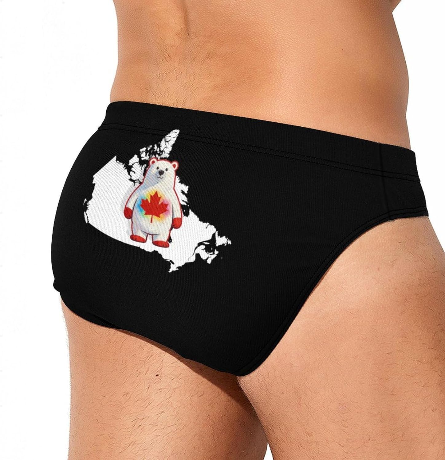 Canada Bear Men's Swimwear Bikini Swimming Briefs Stretchy Swimsuits Board Surf Shorts Trunks