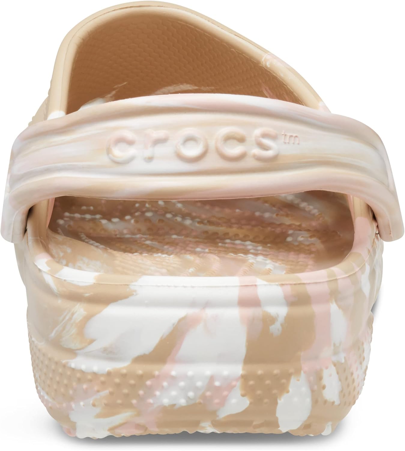 Crocs Unisex-Adult Classic Marbled Tie Dye Clog, Chai/Pink Rose, 8 Men/10 Women