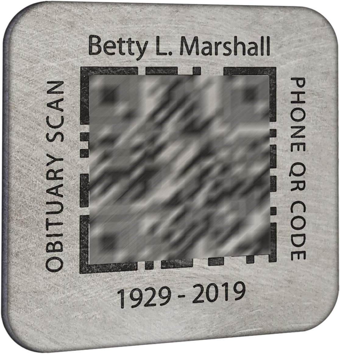 Customized Titanium Memorial QR Obituary Tags