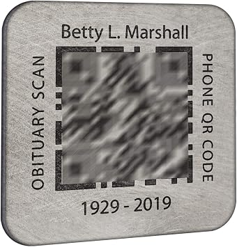 Customized Titanium Memorial QR Obituary Tags