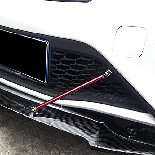 Miniatura 6 de 2 barras de soporte ajustables de repuesto para parachoques delantero universal de 7.87 pulgadas (rojo)