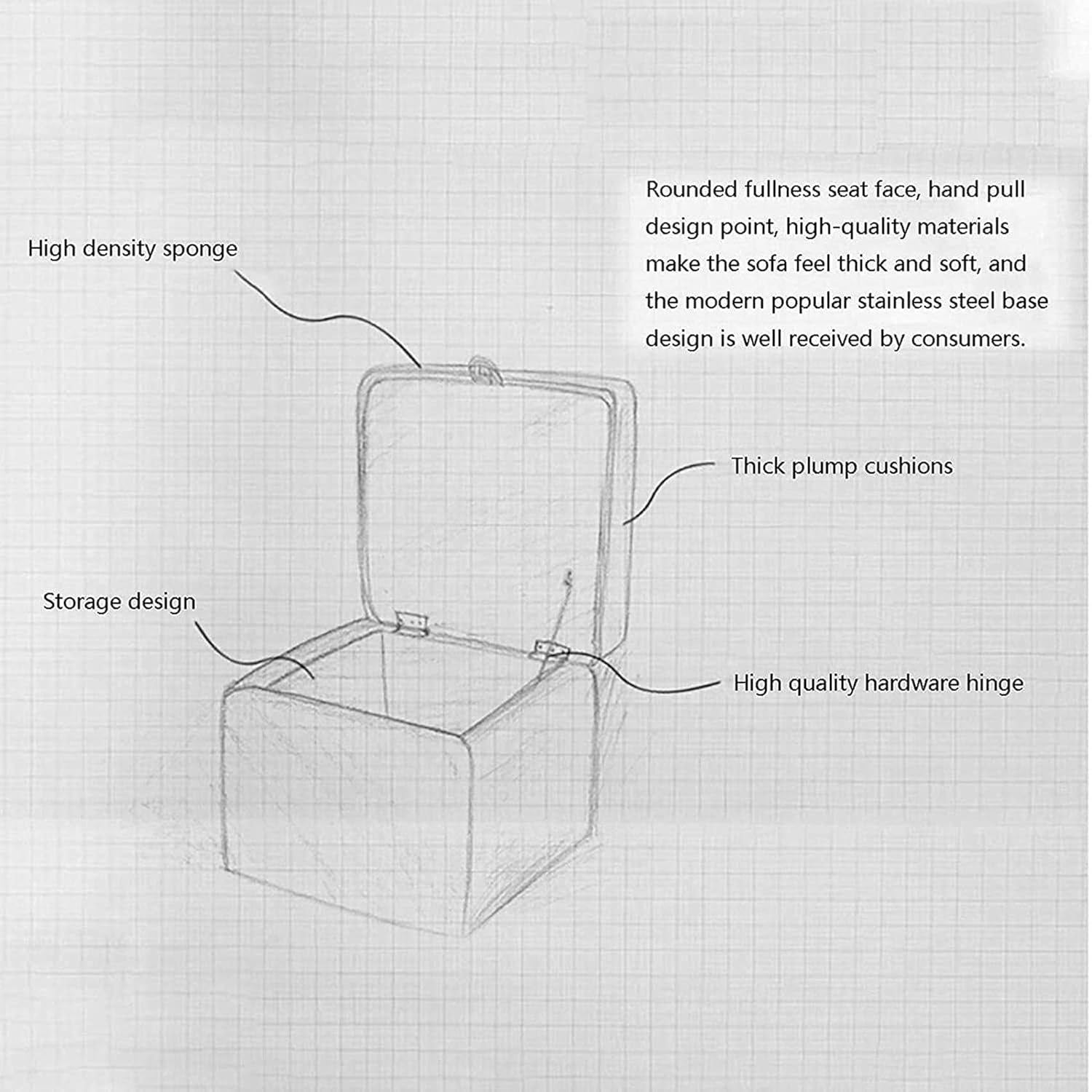 Pouf Foot Stool Entryway Storage Bench Leather Toy Chest Foot Rest Seat/Stool Storage Ottomans Shoe Bench Storage Stool Pouf