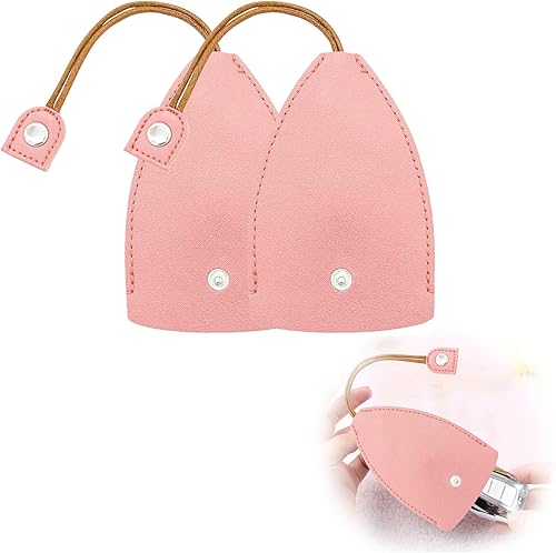 2 llaveros extraíbles para automóvil, de piel sintética, universal, de gran capacidad, portátil, creativo, organizador de llaves de vehículo (rosa)