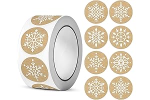 Enticing Snowflake Sticker Roll: A Winter Wonderland in Your Hands
