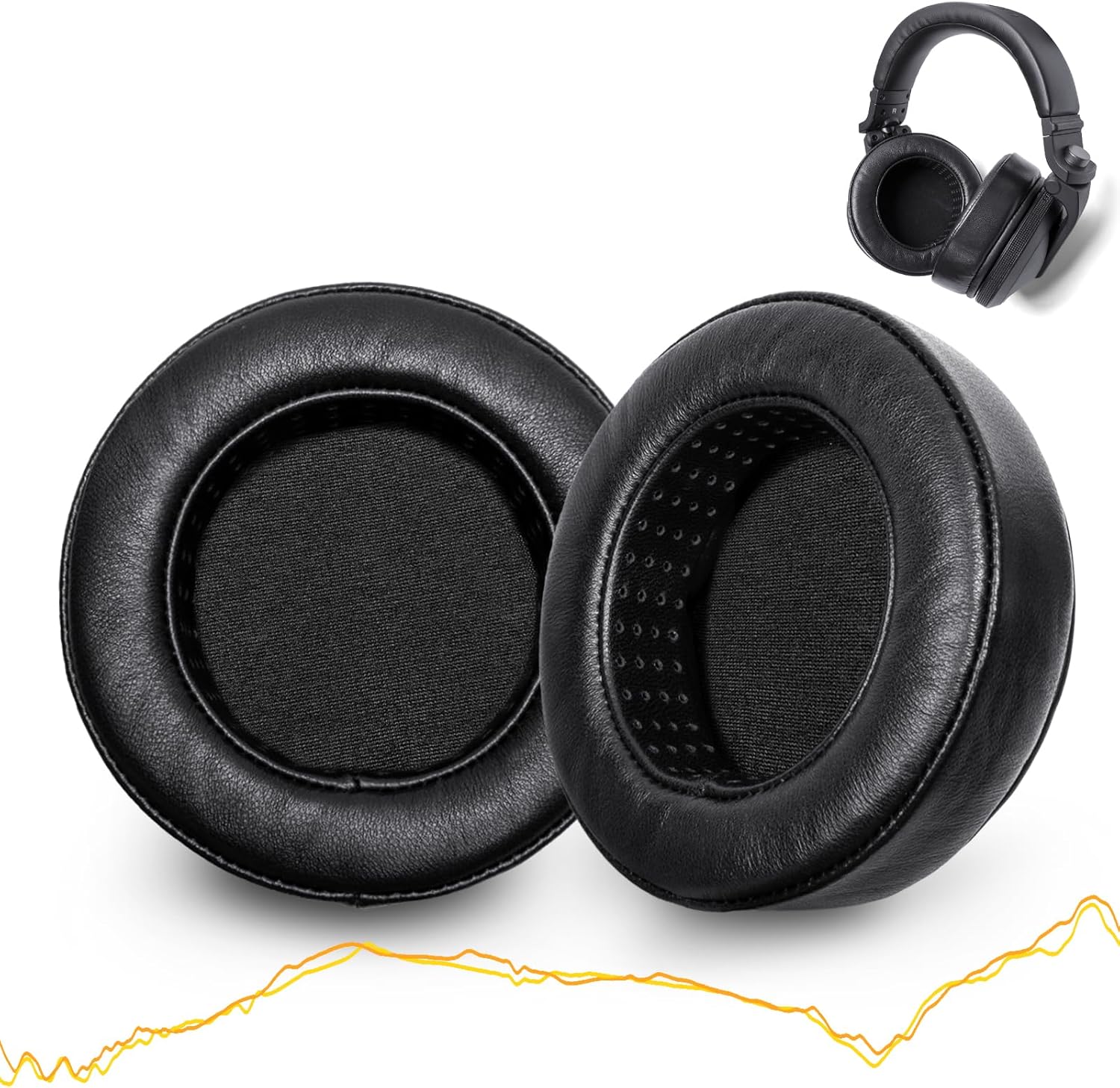 Cuscinetti Auricolari Per Cuffie Pioneer HDJ-X5, X7, X10 - Ricambio In Memory Foam Con Gel Rinfrescante - Foto 4