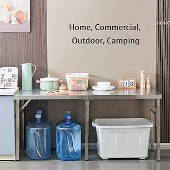 HOMFUL ステンレス　折りたたみテーブル HOMFUL ステンレス 折りたたみテーブル HOMFUL ステンレス