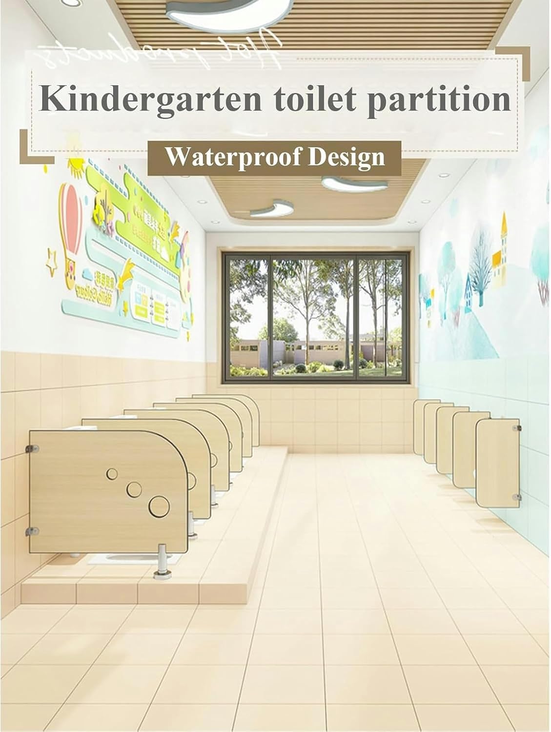 Floor-Mounted Toilet Protection Divider,Urinal Baffle Toilet Partition,Panel Urinal Privacy Screen,Childrens Urinal Screen Toilet Partition,Mens Toilet Urinal Partition,for Kindergartens,Schools (C